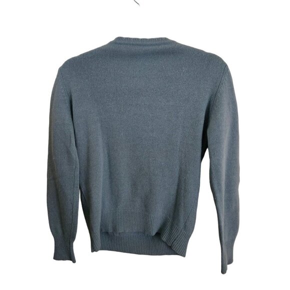 European Mint Green Cashmere* CableKnit Crewneck Sweater Size M - Picture 2 of 5